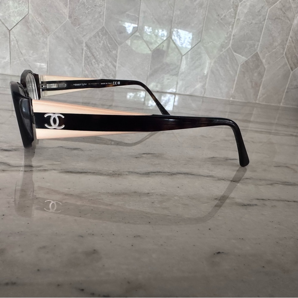 Chanel Brown Rectangular Glasses With Iconic Logo - image 7